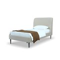 Manhattan Comfort Mid-Century Modern Bedframe with Headboard for Bedroom Use S-BD003-TW-CR